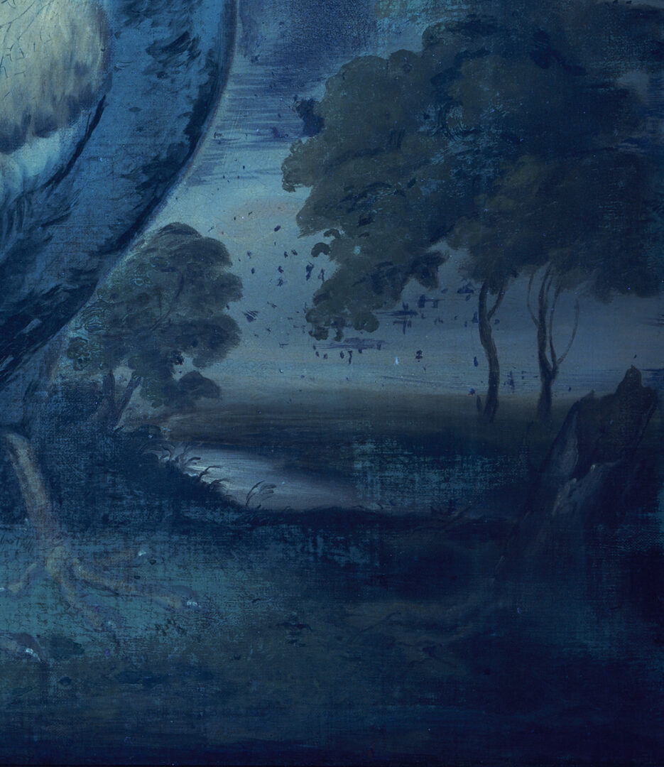 Lot 124: O/C Painting of Fighting Cock, Poss. Sartorius Family