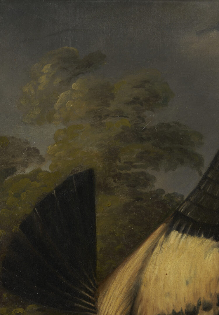 Lot 124: O/C Painting of Fighting Cock, Poss. Sartorius Family