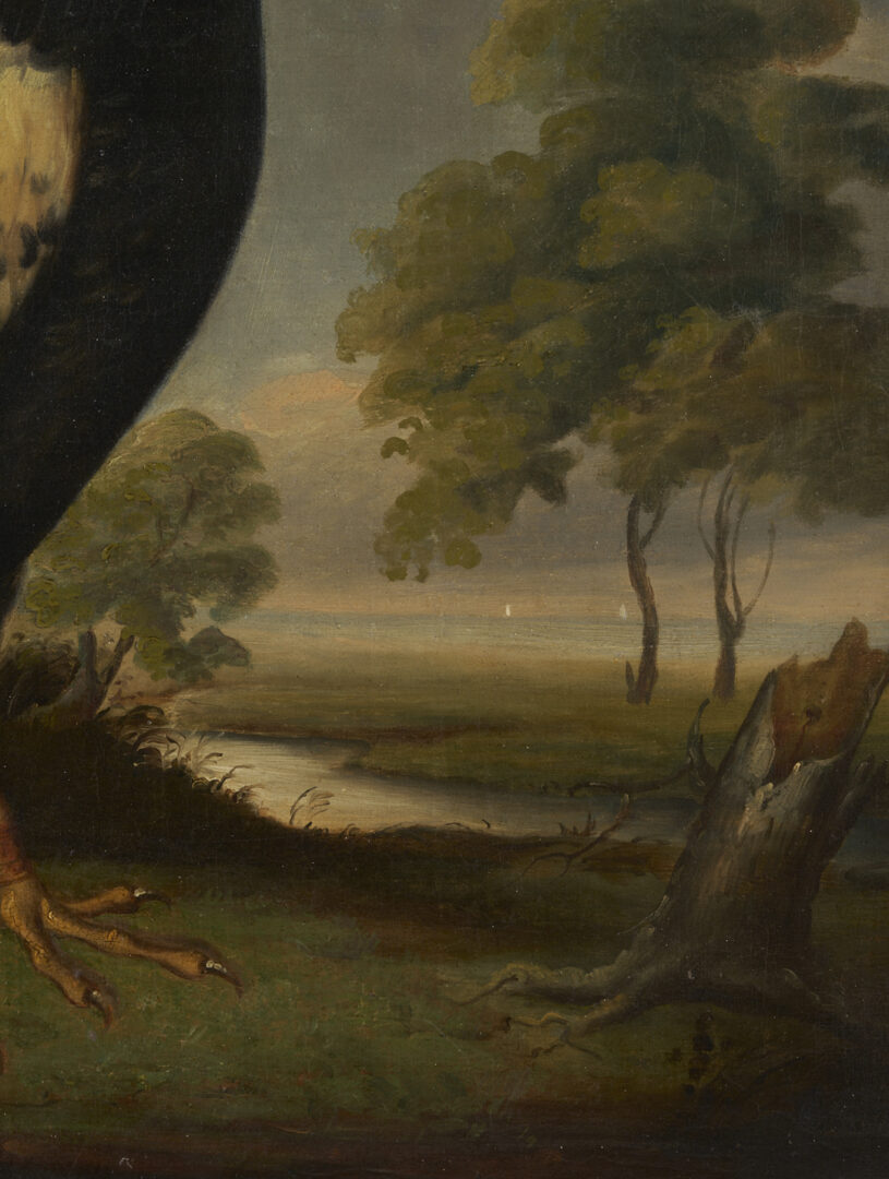 Lot 124: O/C Painting of Fighting Cock, Poss. Sartorius Family