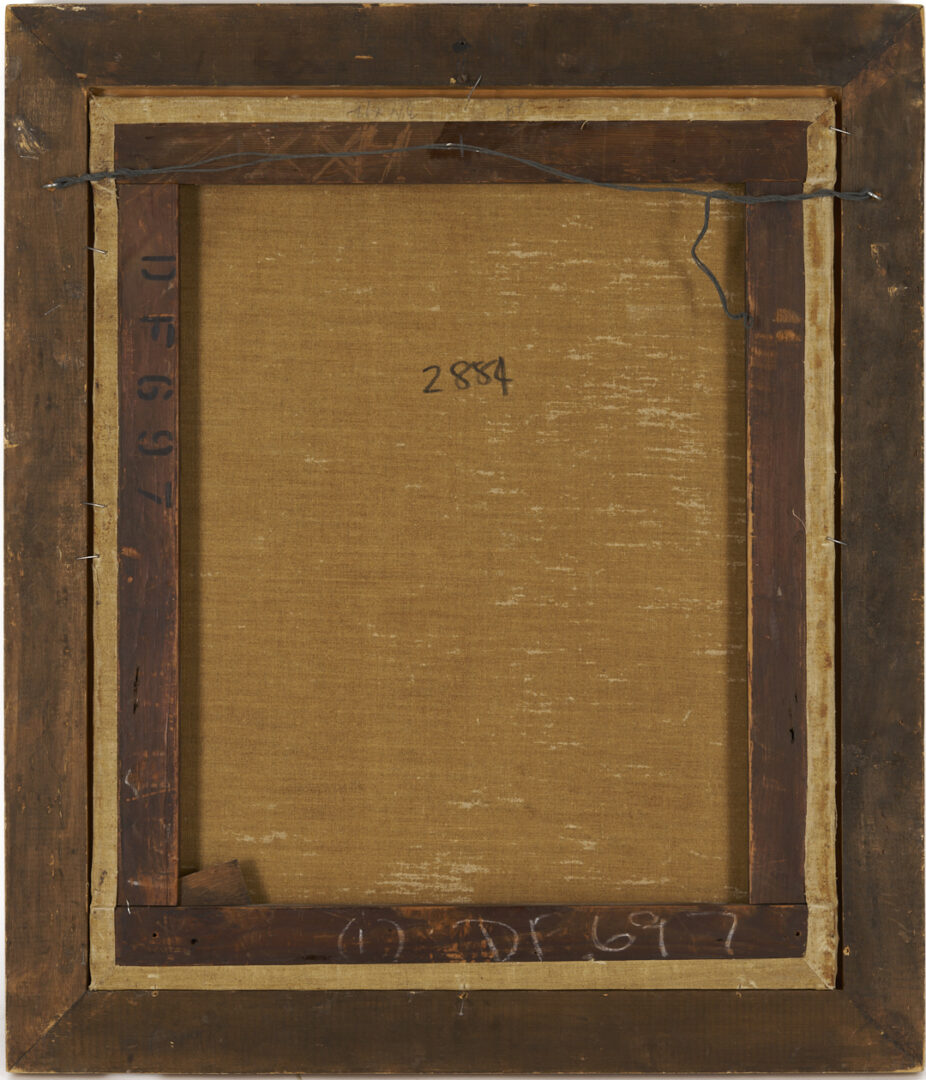 Lot 124: O/C Painting of Fighting Cock, Poss. Sartorius Family