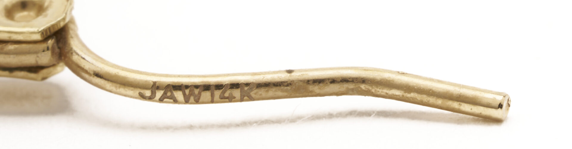 Lot 1253: 4 Pairs 14K Gold Earrings