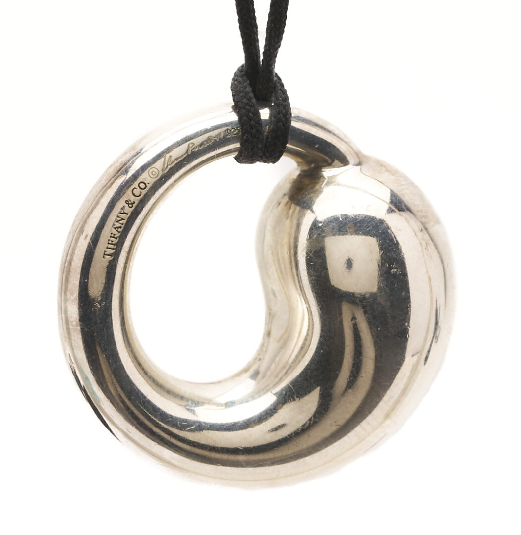 Lot 1255: 3 Pairs of Tiffany Sterling Earrings & 1 Tiffany Sterling Pendant