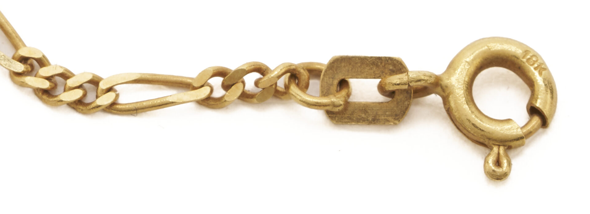 Lot 1256: 18K Italian Gold Figaro Necklace
