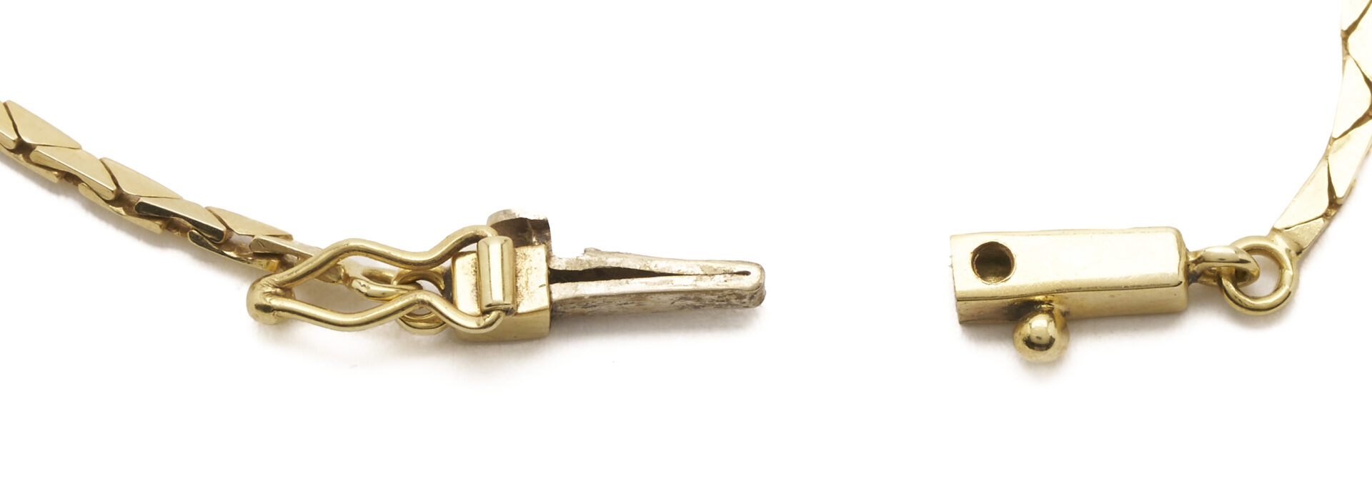 Lot 1262: 14K Italian Gold Designer Diamond Necklace