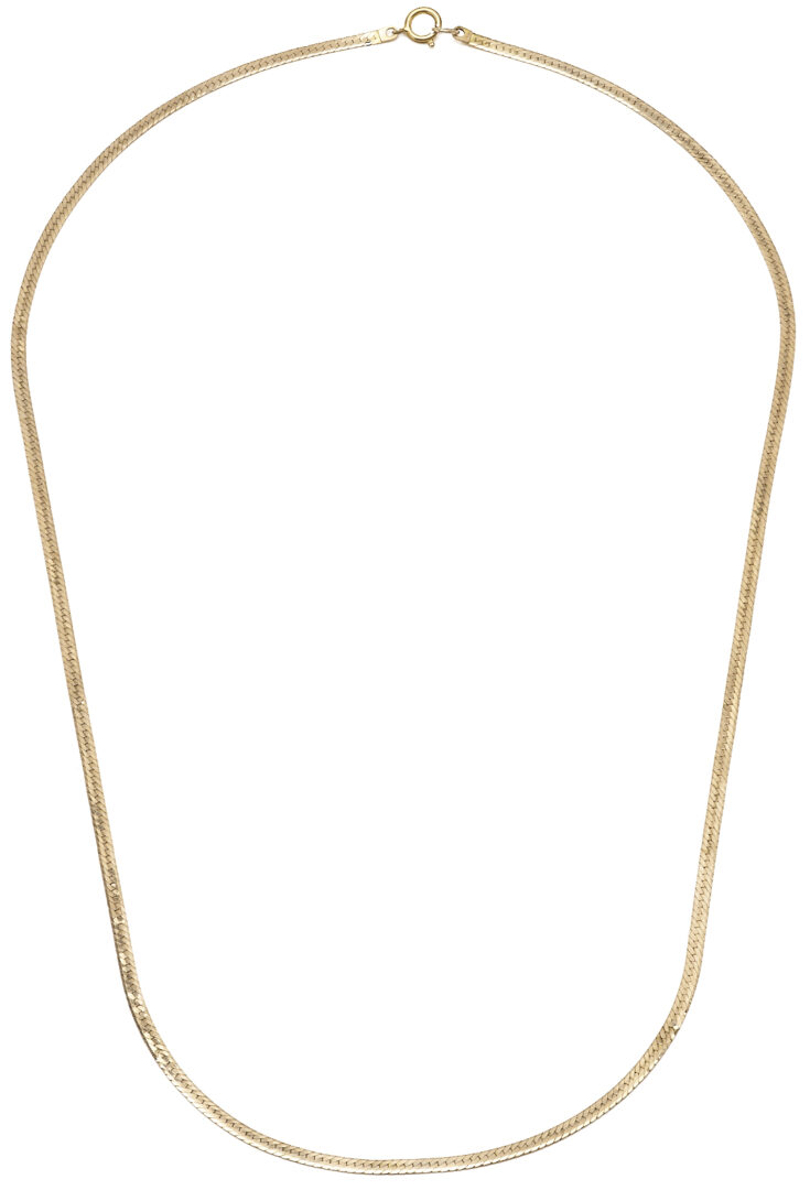 Lot 1268: 14K Yellow Gold Omega Necklace
