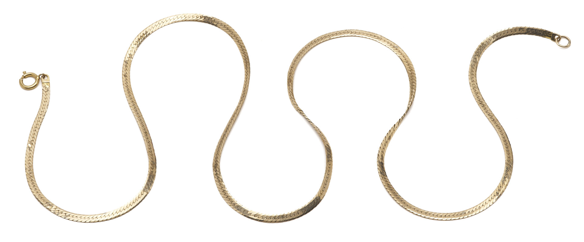 Lot 1268: 14K Yellow Gold Omega Necklace