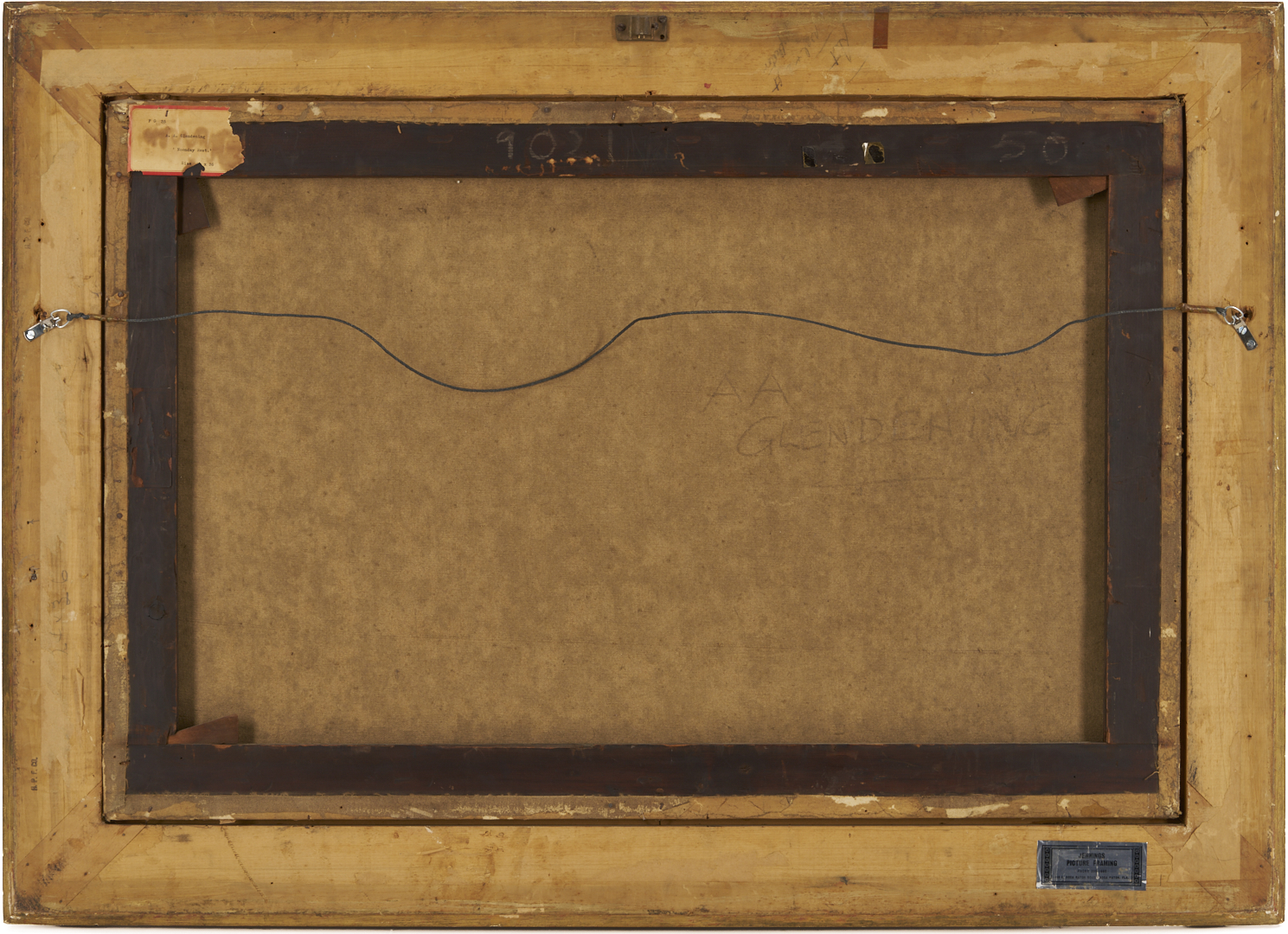 Lot 126: Alfred A Glendening, Sr. O/C Harvest Landscape Painting, Noonday Rest