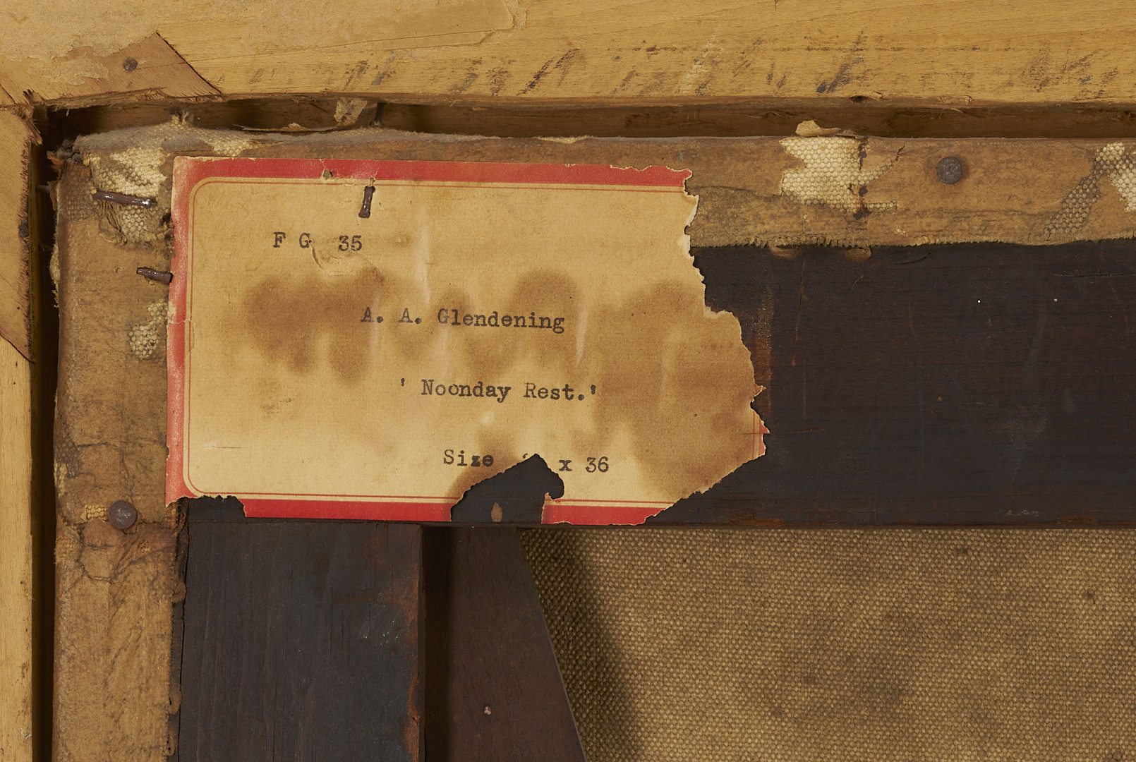 Lot 126: Alfred A Glendening, Sr. O/C Harvest Landscape Painting, Noonday Rest