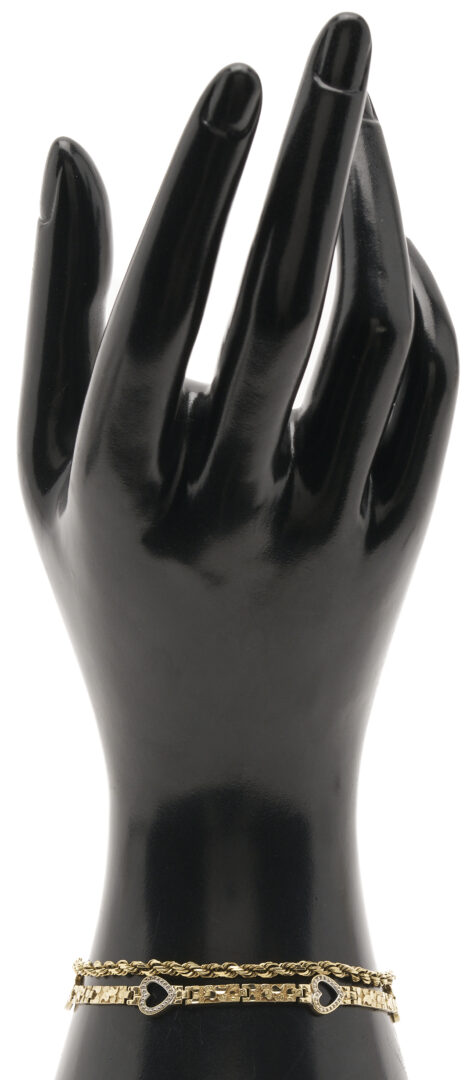 Lot 1270: 2 Ladies’ 10K Gold Bracelets