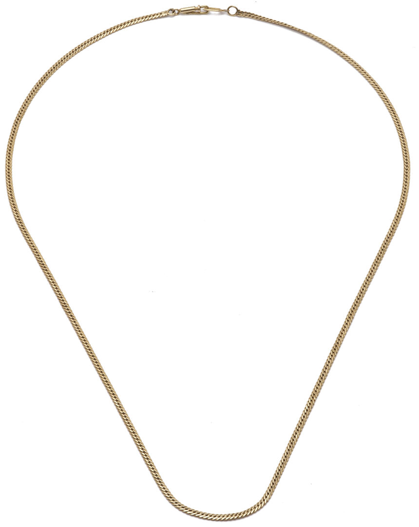 Lot 1272: 14K Gold Curb Link Chain Necklace