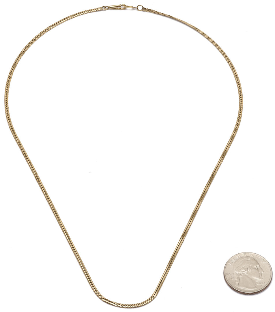 Lot 1272: 14K Gold Curb Link Chain Necklace