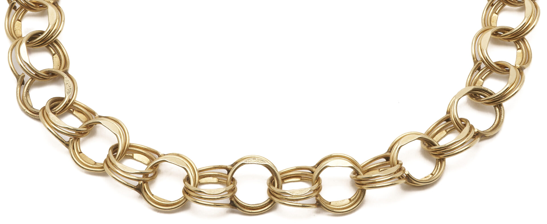 Lot 1273: 14K Gold Double Link Bracelet