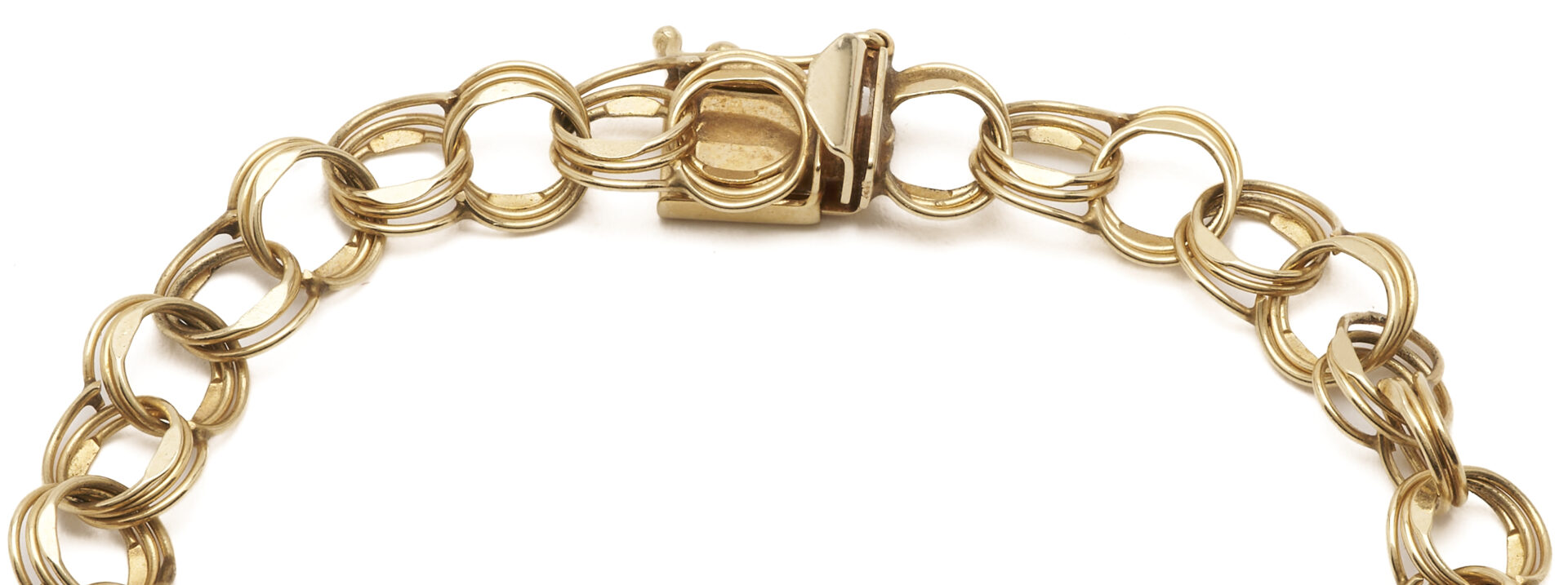 Lot 1273: 14K Gold Double Link Bracelet