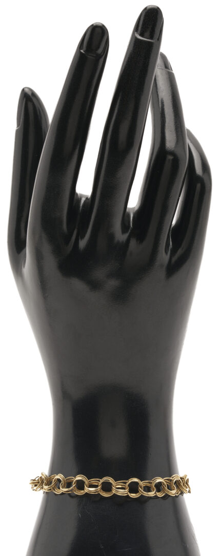 Lot 1273: 14K Gold Double Link Bracelet