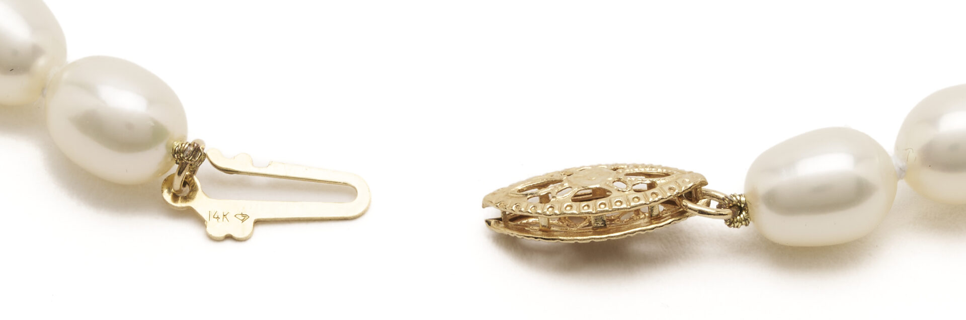 Lot 1276: 14K Gold, Pearl, Diamond, & Sapphire Necklace