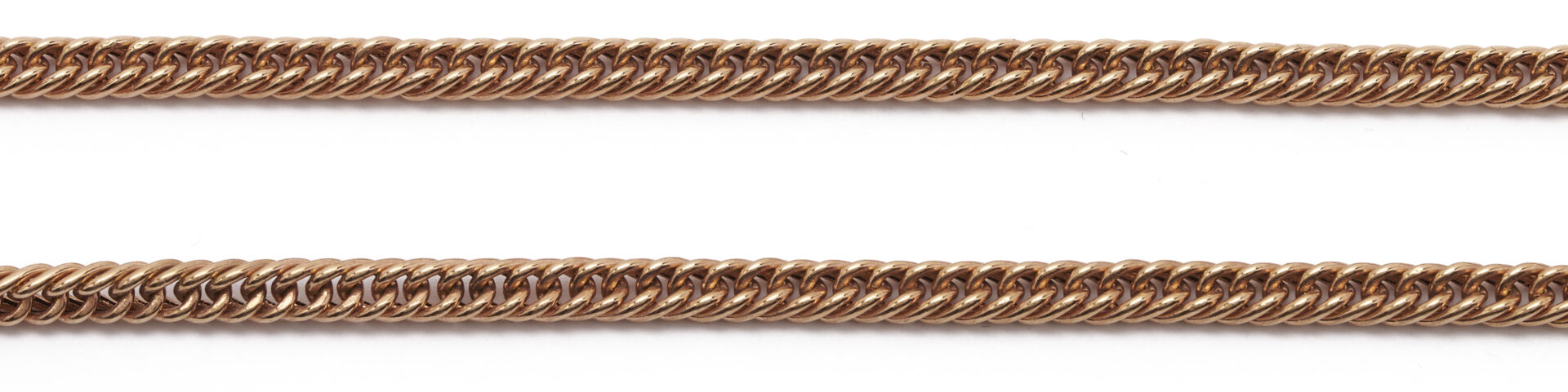 Lot 1279: 14K Italian Rose Gold Chain Necklace
