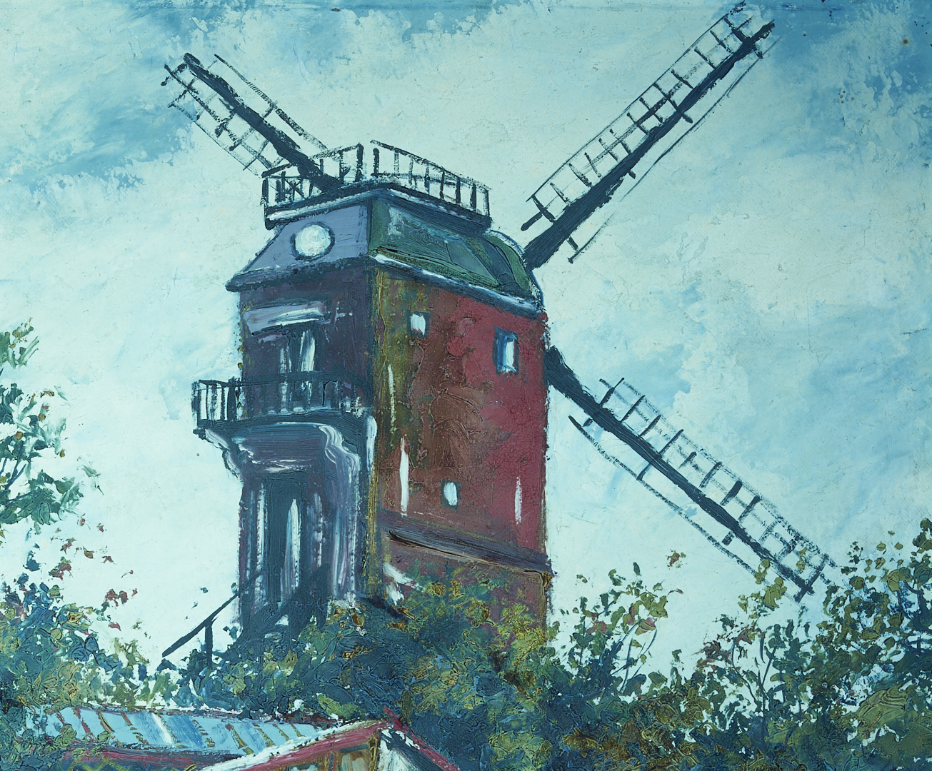 Lot 127: Elisee Maclet O/B Painting, Le Moulin de la Galette, Montmartre