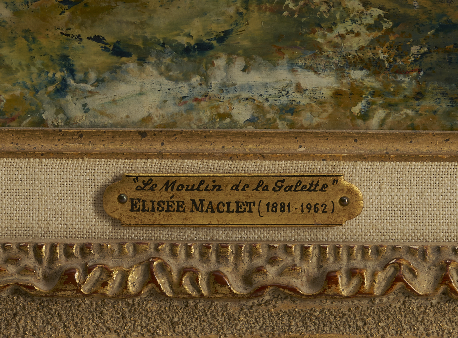 Lot 127: Elisee Maclet O/B Painting, Le Moulin de la Galette, Montmartre