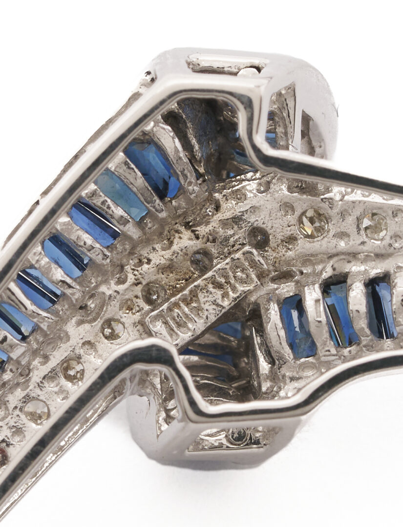 Lot 1284: 10K Gold, Diamond, & Sapphire Necklace