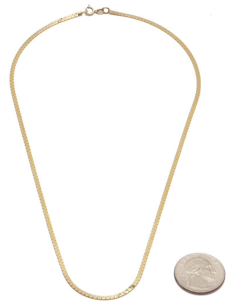 Lot 1285: 14K Gold Necklace