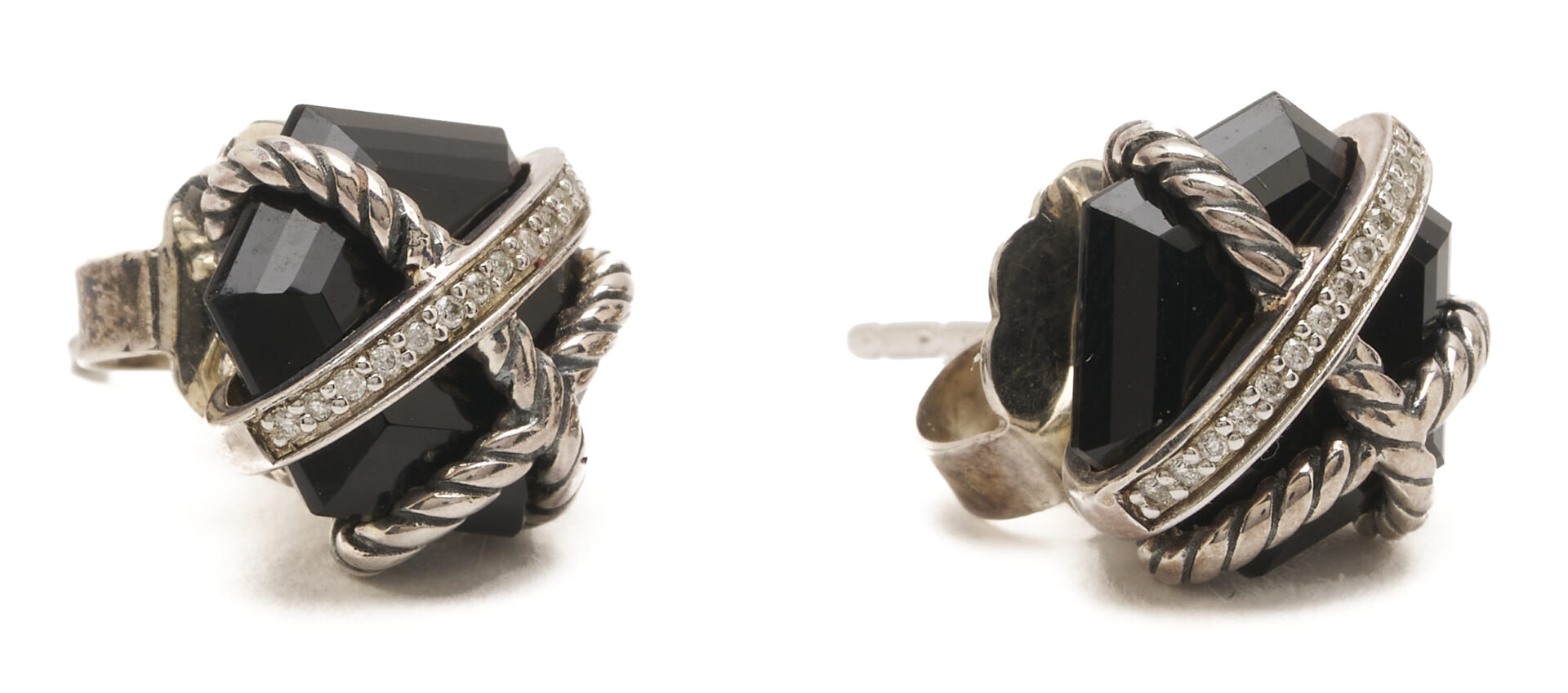 Lot 1286: David Yurman Cable Wrap Stud Earrings