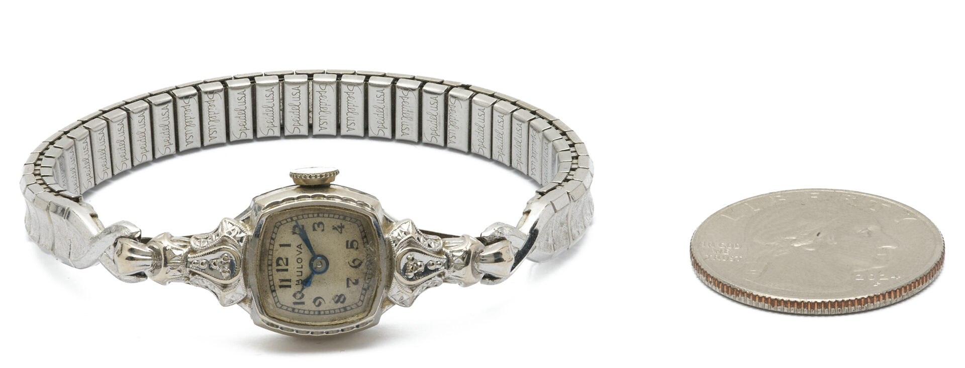 Lot 1287: 14K Gold Bulova Wrist Watch