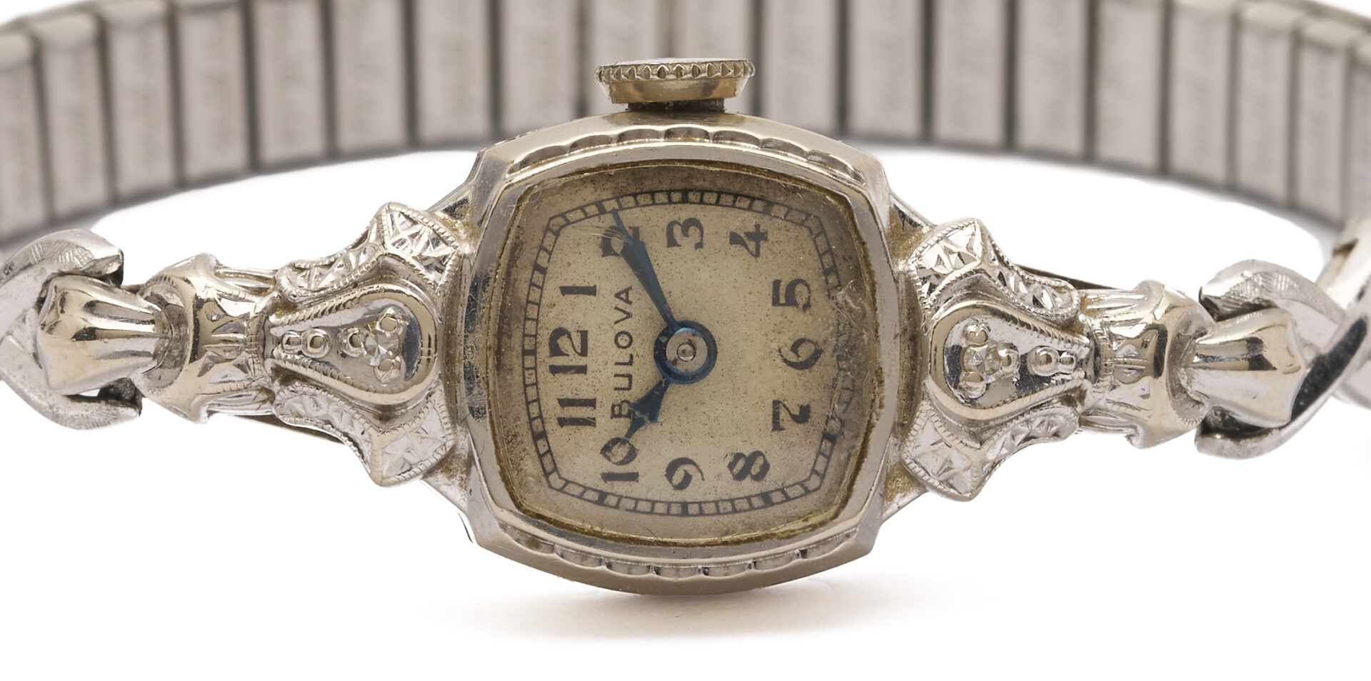 Lot 1287: 14K Gold Bulova Wrist Watch