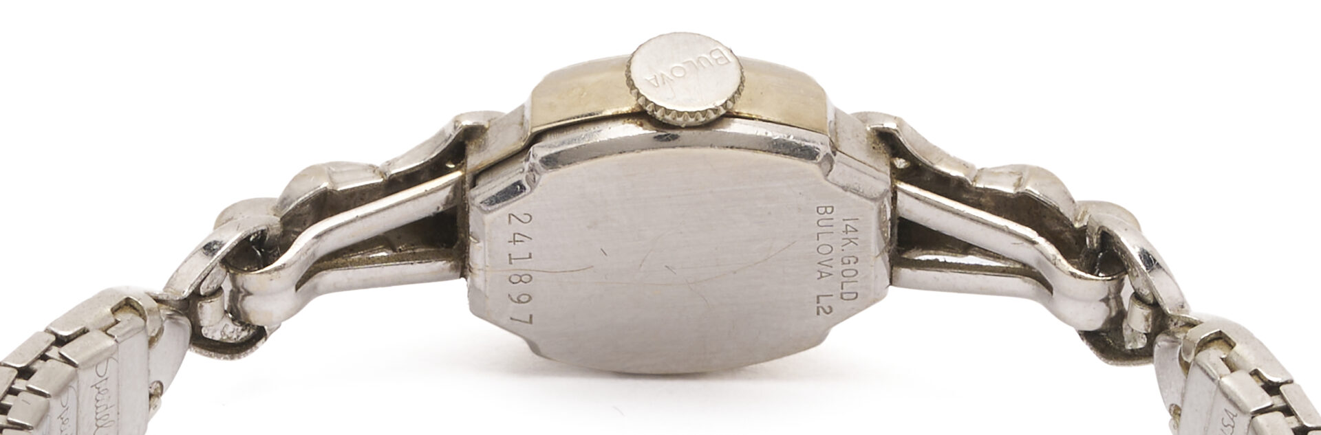 Lot 1287: 14K Gold Bulova Wrist Watch