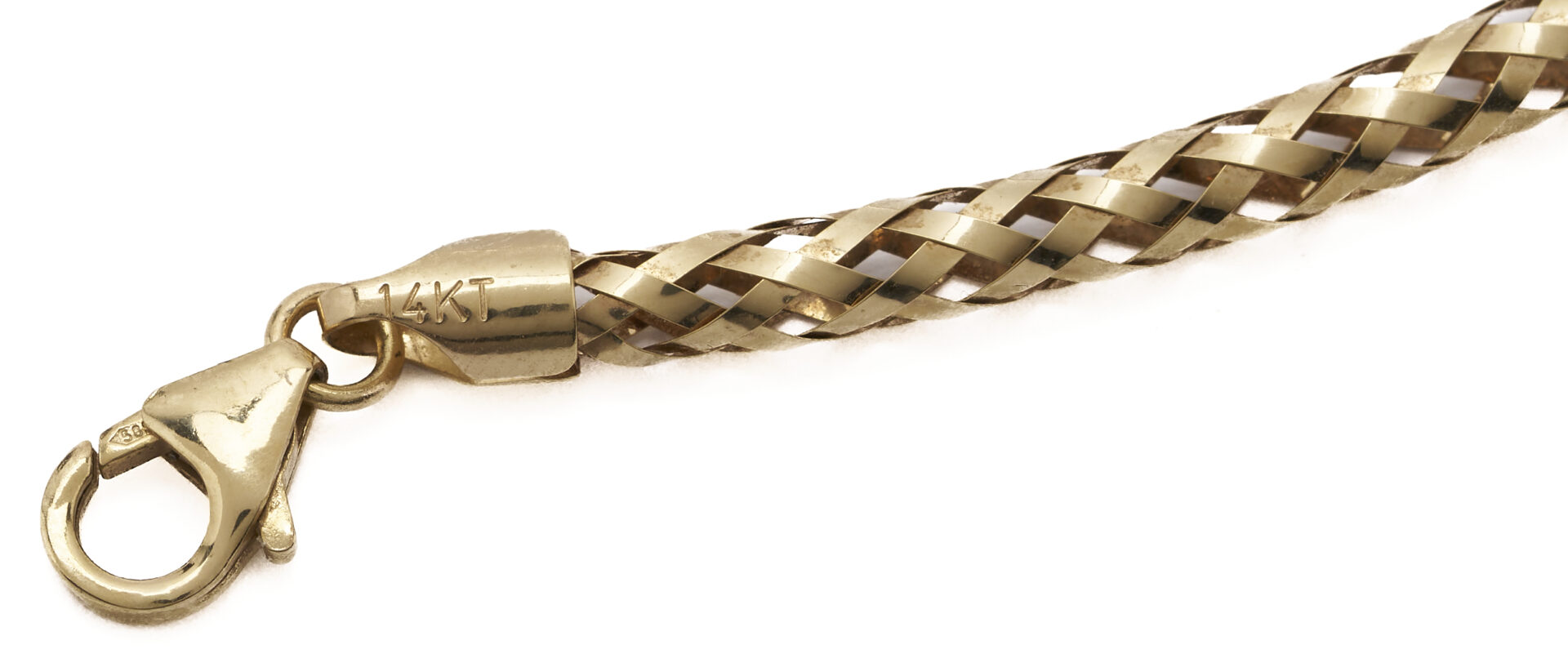 Lot 1289: 14K Italian Gold Necklace and 10K Gold Rope Chain Necklace