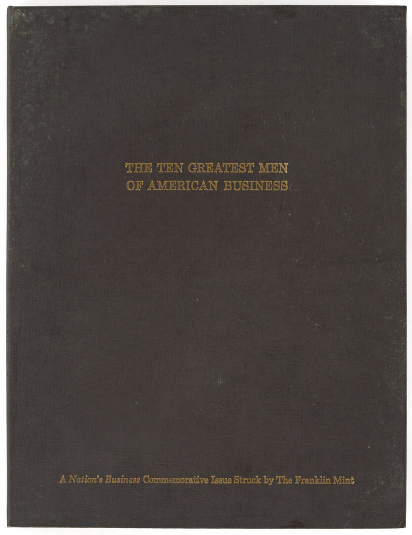 Lot 1295: Franklin Mint Sterling Silver Men of Business Medals, 10 oz.