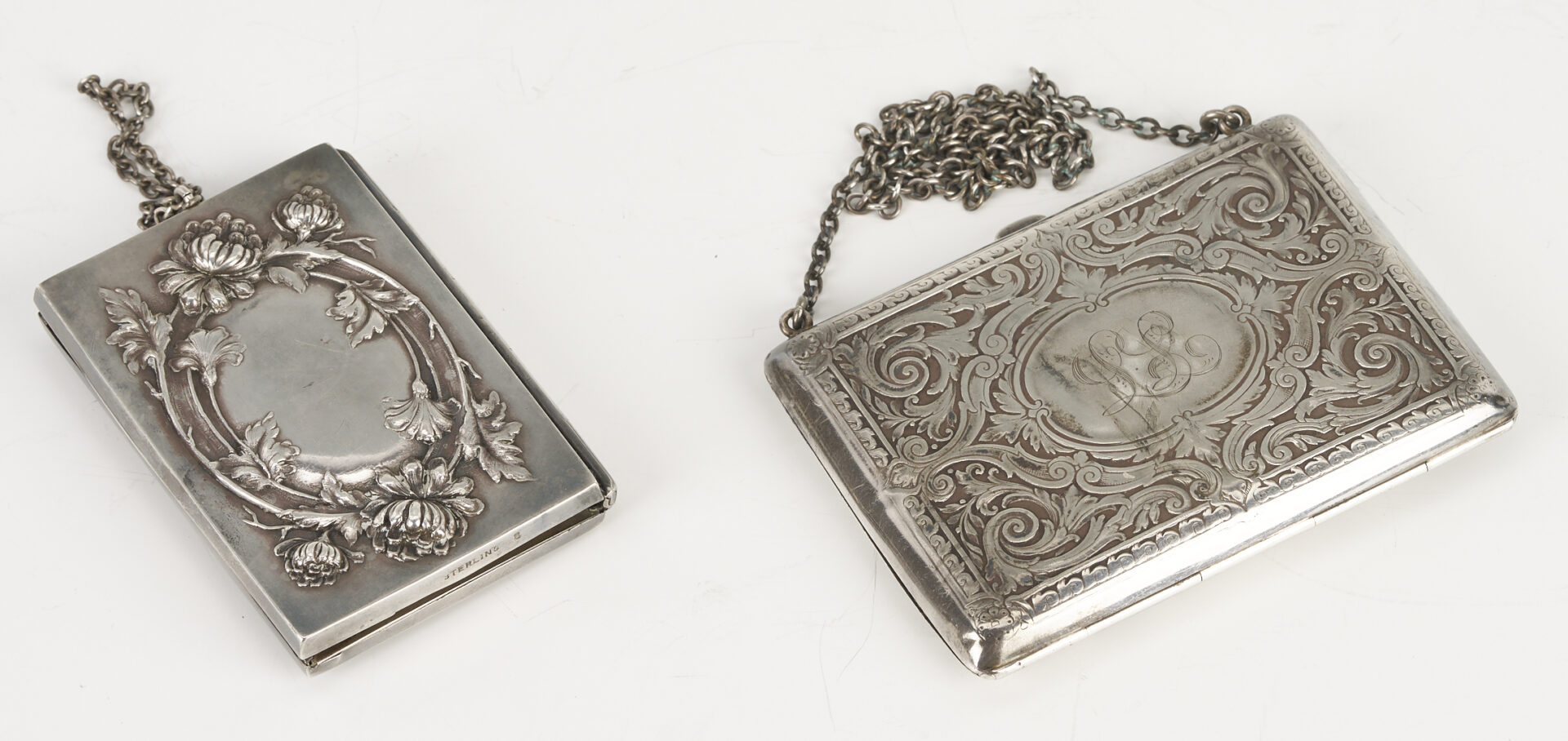 Lot 1296: 14 Assorted Sterling Silver Boxes and Cases