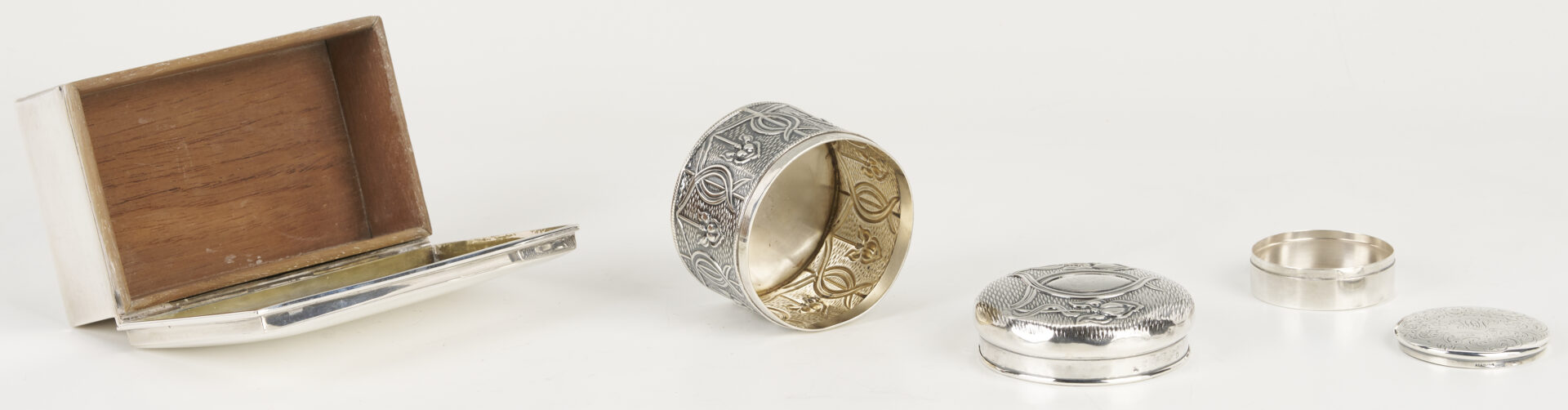 Lot 1296: 14 Assorted Sterling Silver Boxes and Cases