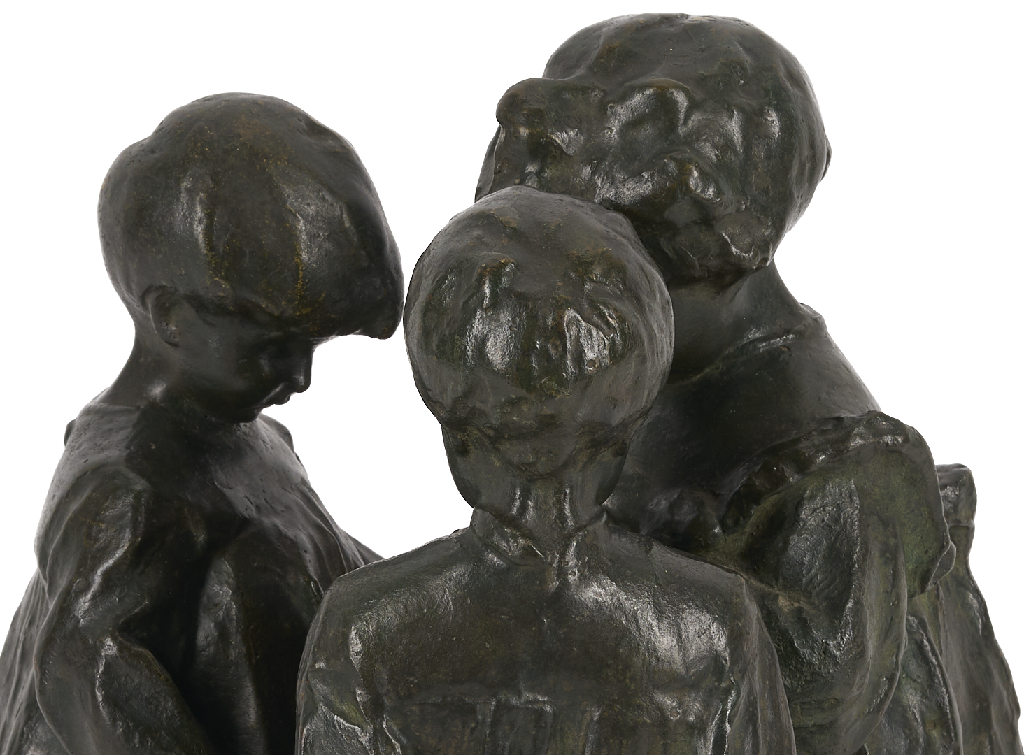 Lot 129: Giovanni Prini Bronze Sculpture, Three Children