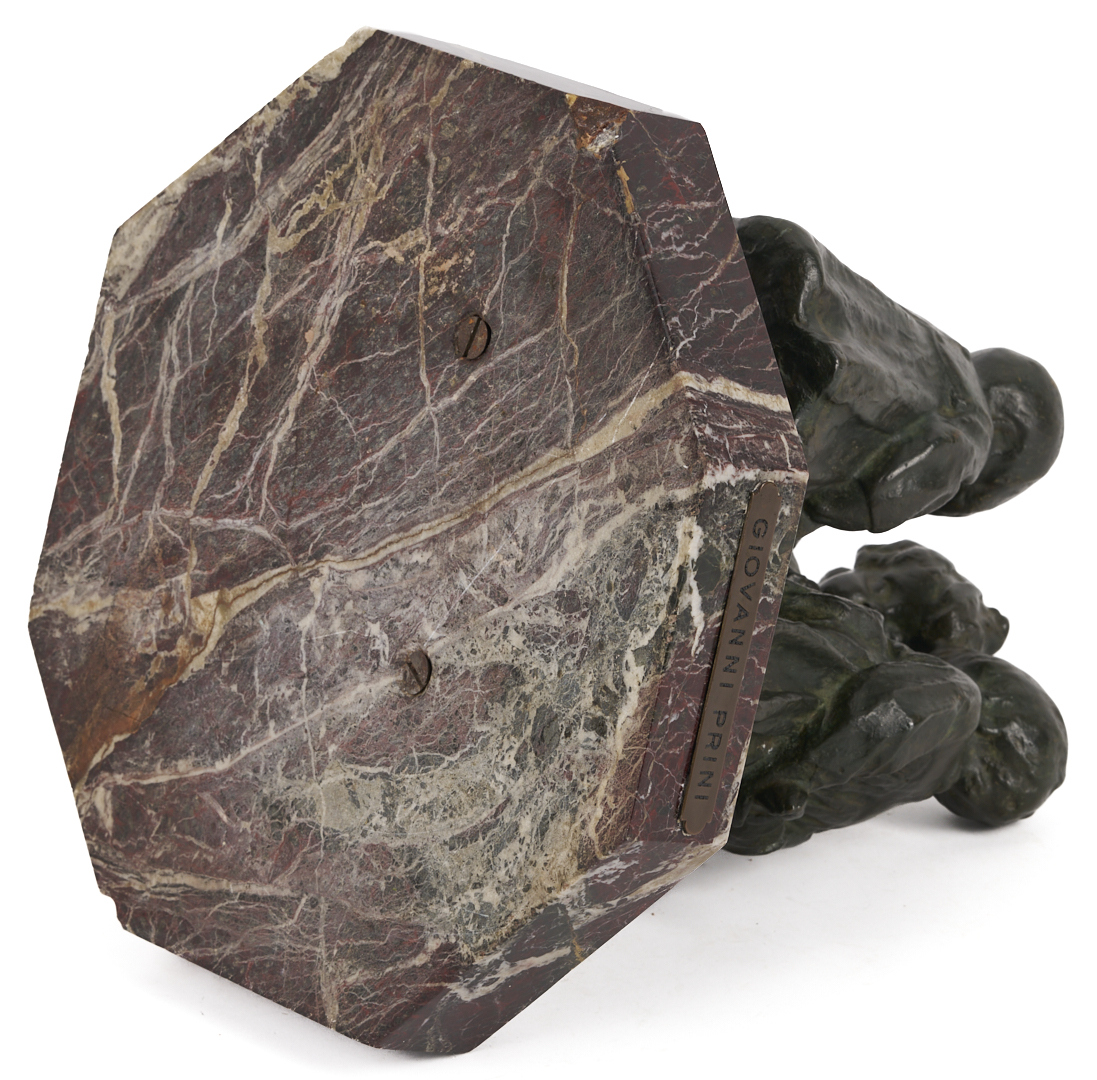 Lot 129: Giovanni Prini Bronze Sculpture, Three Children