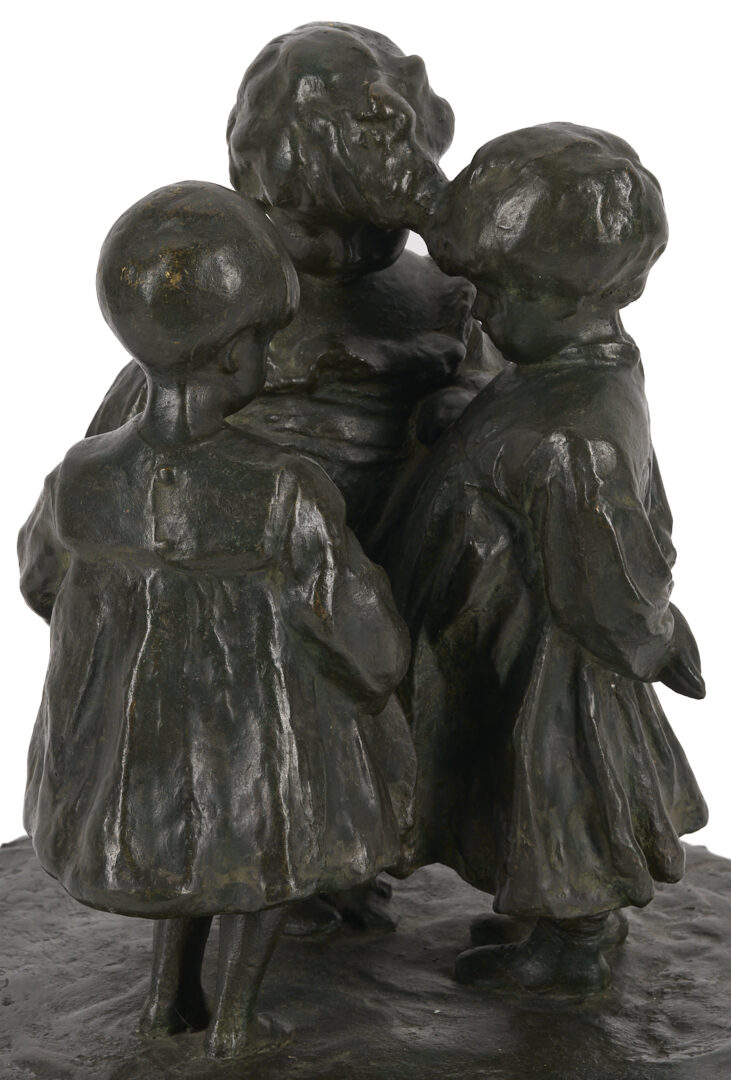 Lot 129: Giovanni Prini Bronze Sculpture, Three Children