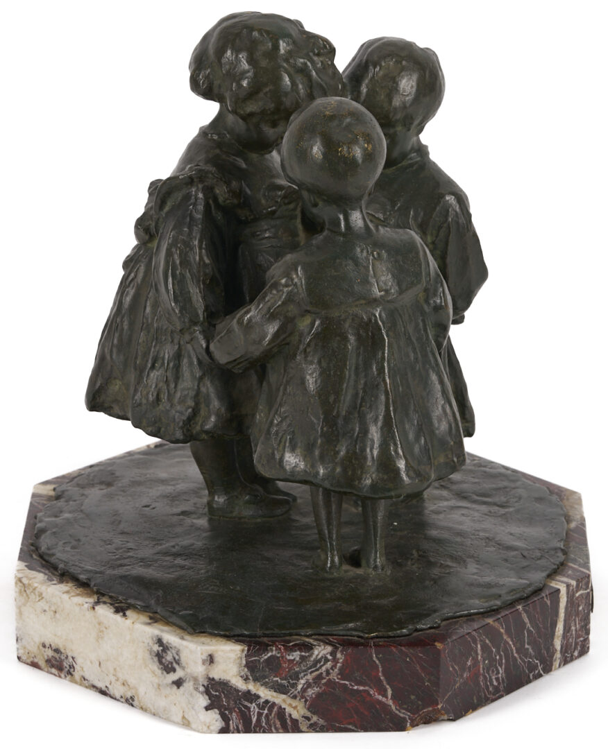 Lot 129: Giovanni Prini Bronze Sculpture, Three Children