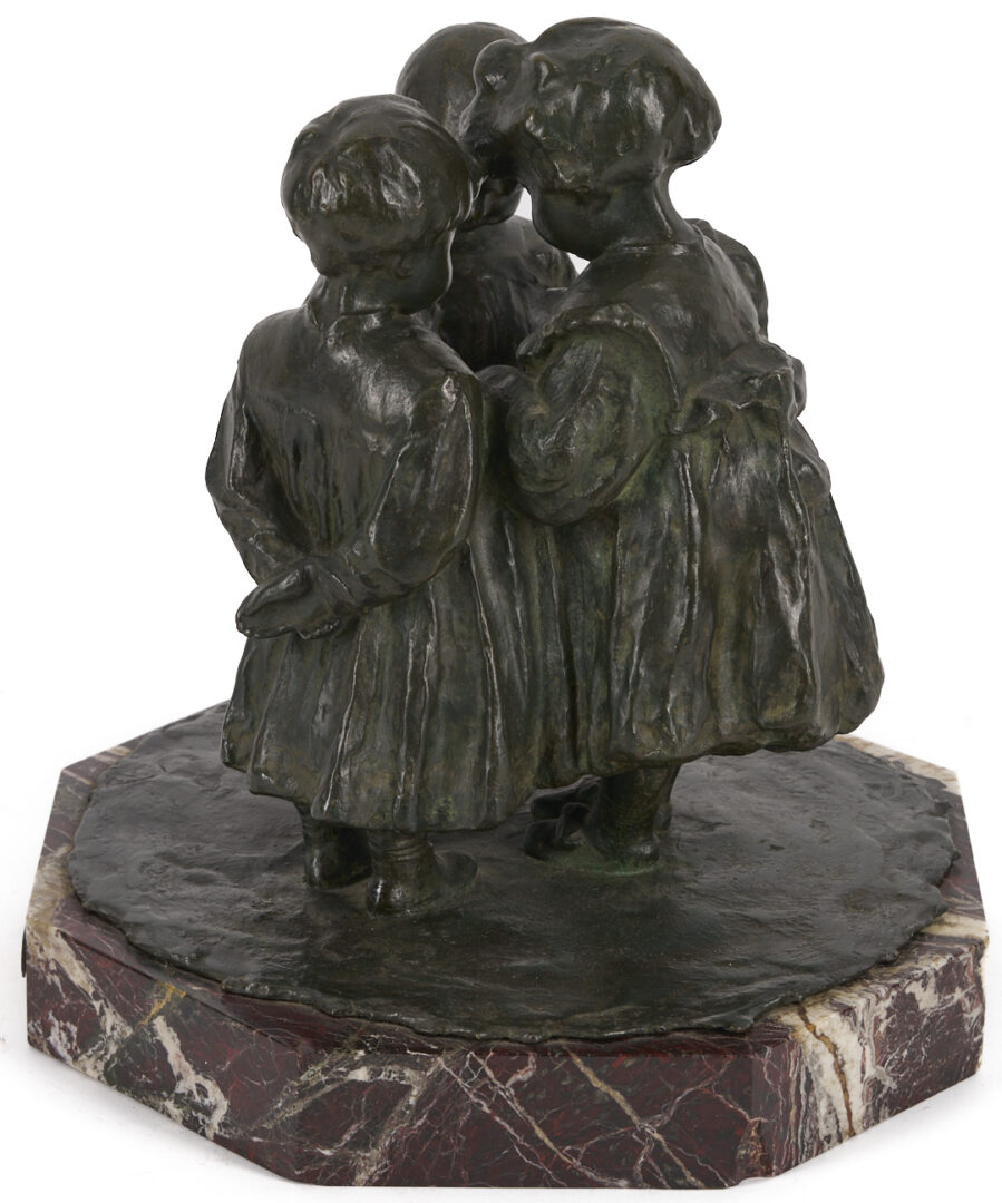 Lot 129: Giovanni Prini Bronze Sculpture, Three Children