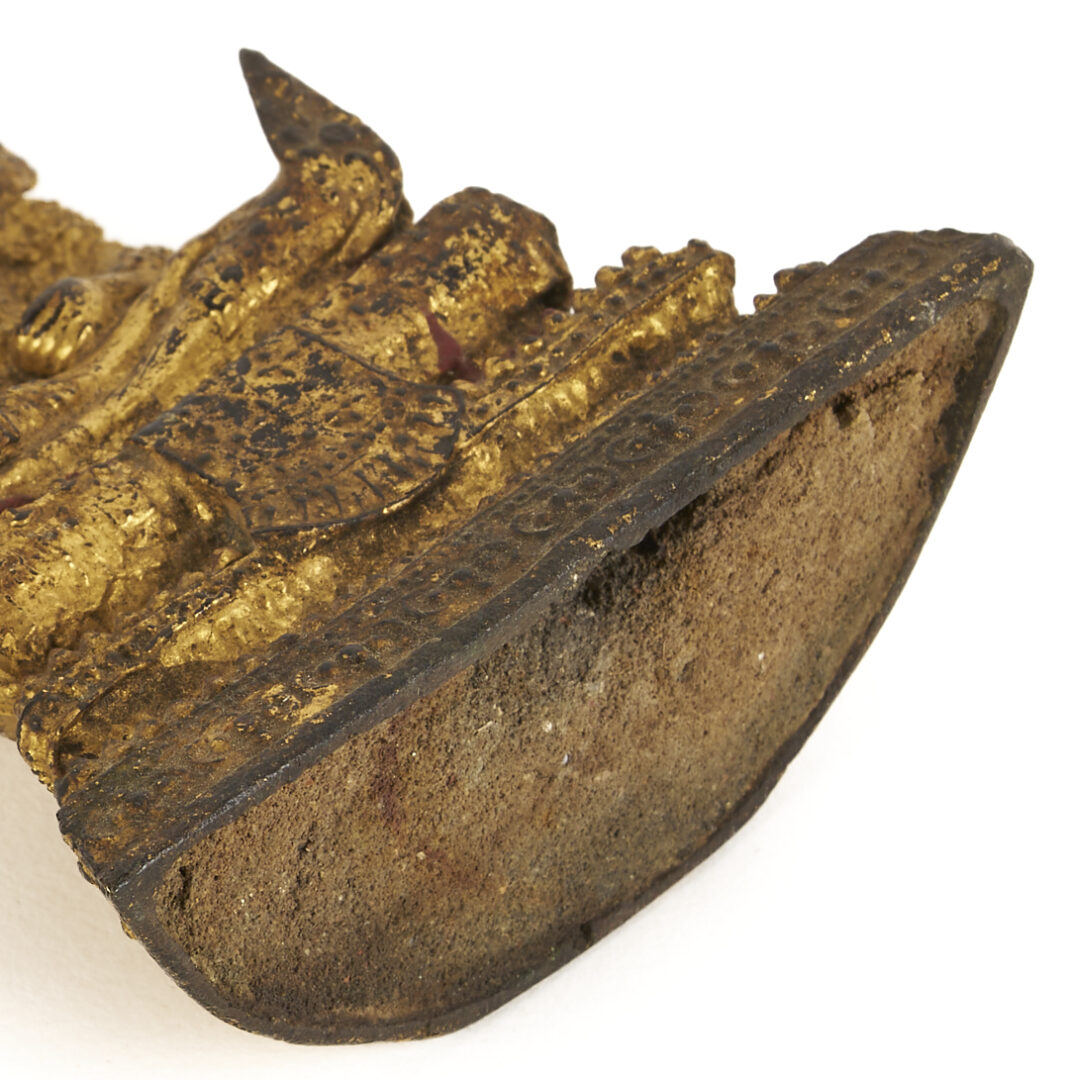 Lot 12: Two Small Gilt Buddha Figures