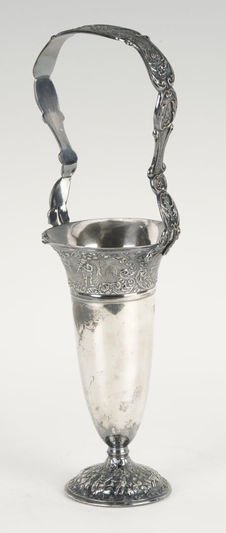 Lot 1300: Gorham Sterling 8 in. Bowl plus Victorian Silverplated Vase