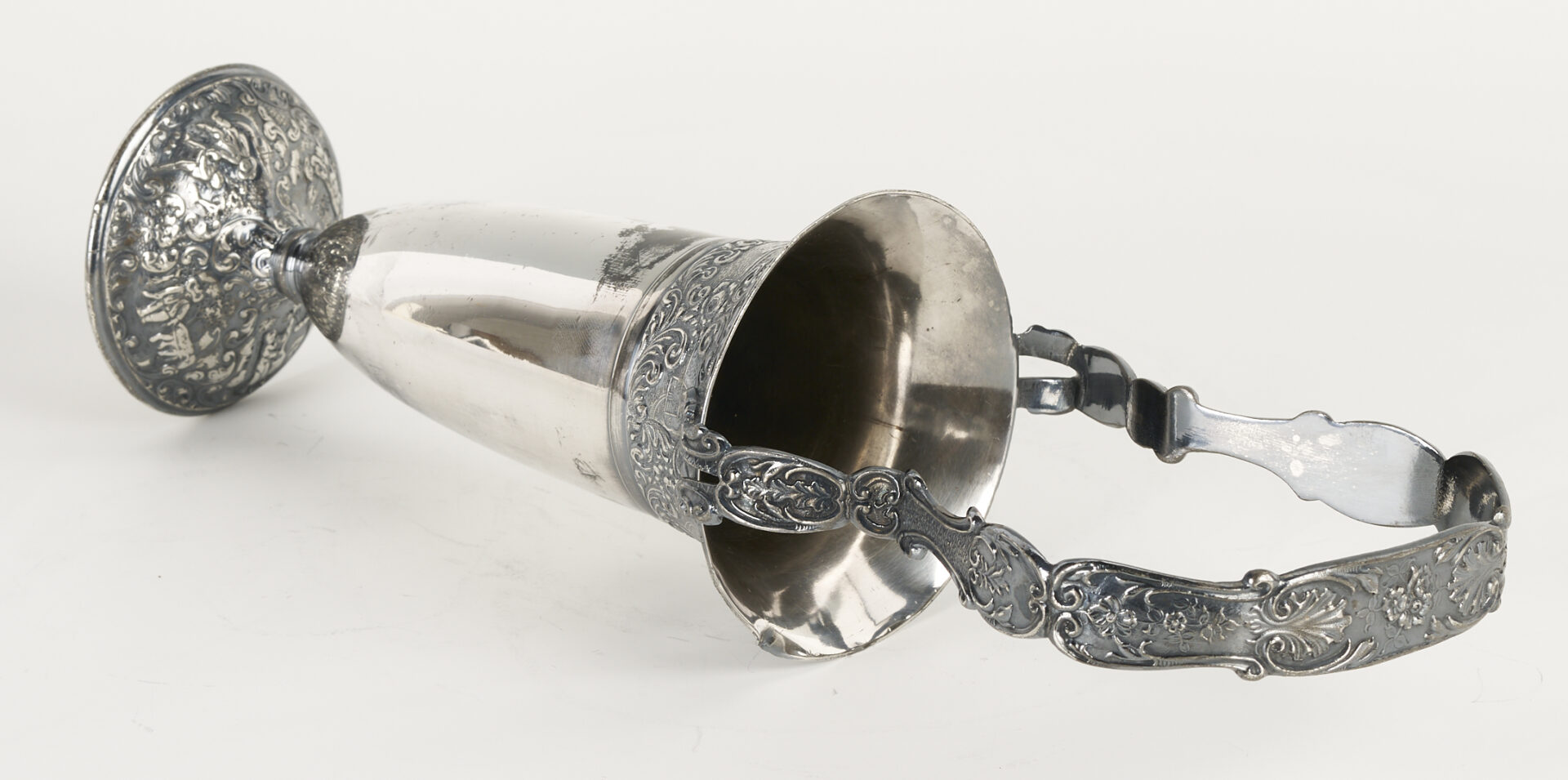 Lot 1300: Gorham Sterling 8 in. Bowl plus Victorian Silverplated Vase