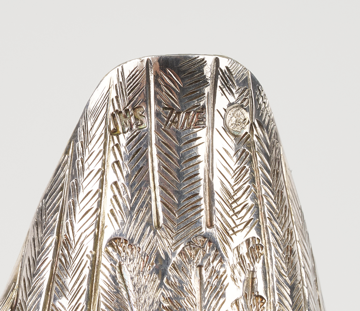 Lot 1301: Pair Jose Marmolejo Tane Silver Swan Salts and Spoon