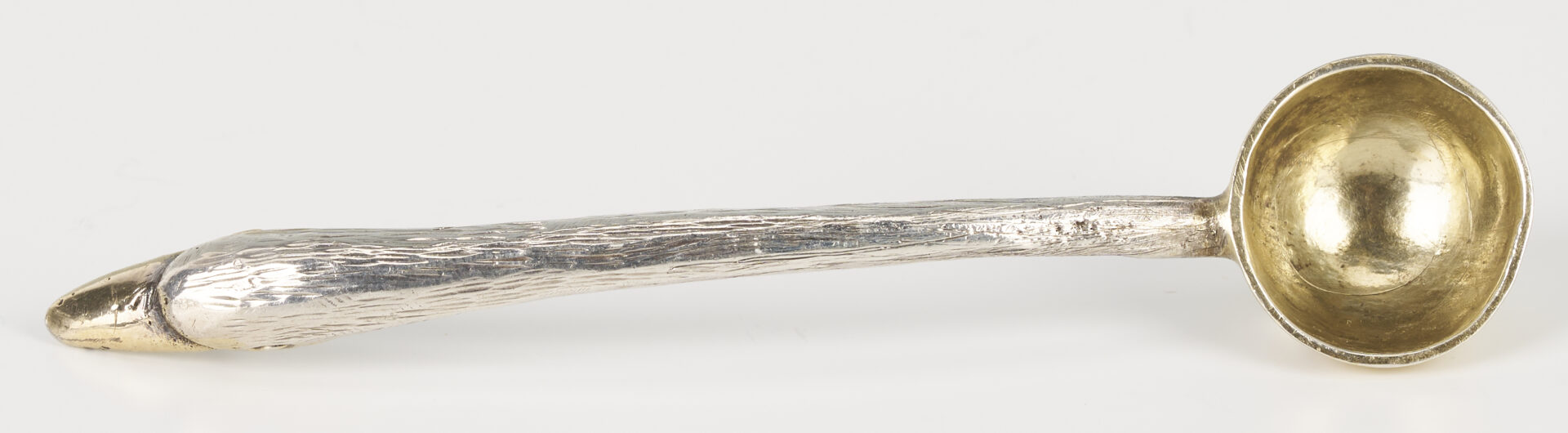 Lot 1301: Pair Jose Marmolejo Tane Silver Swan Salts and Spoon