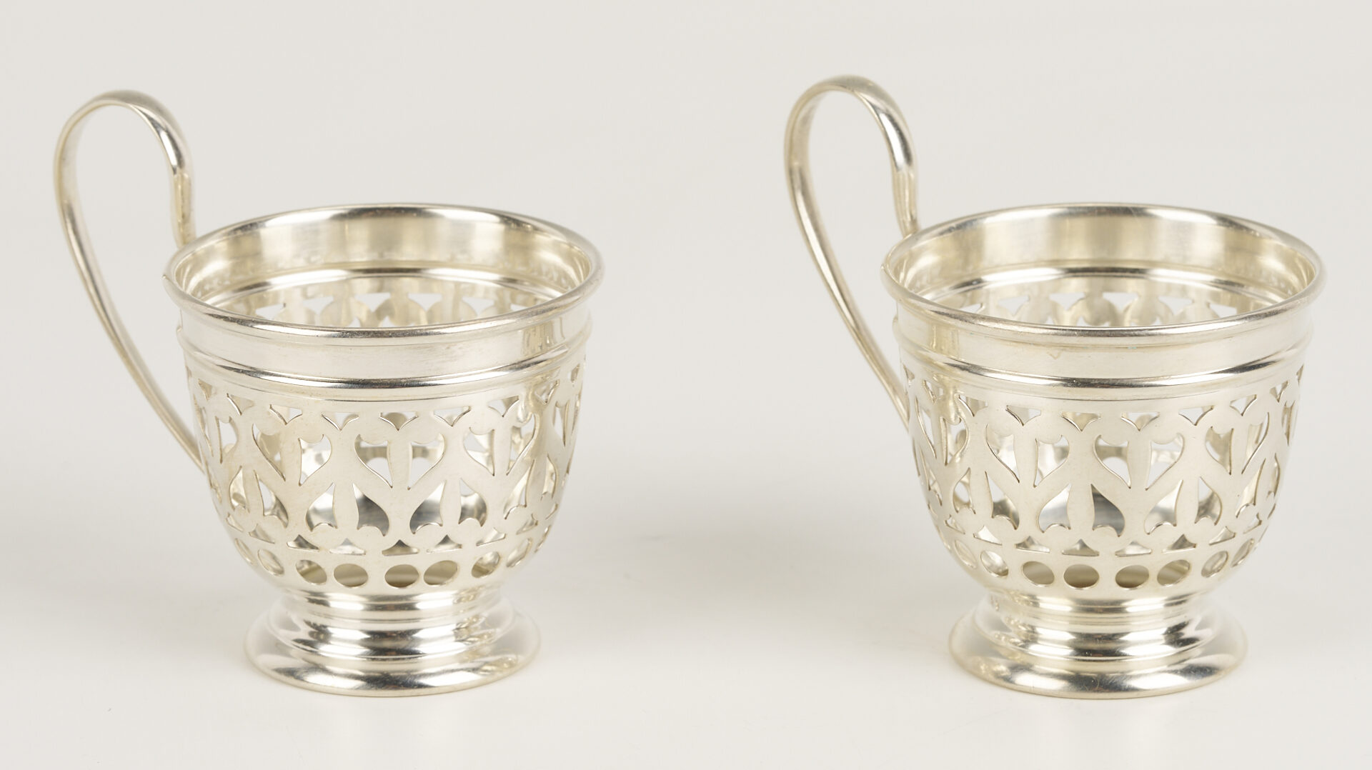 Lot 1302: 6 Gorham Sterling Demitasse Cups & Saucers