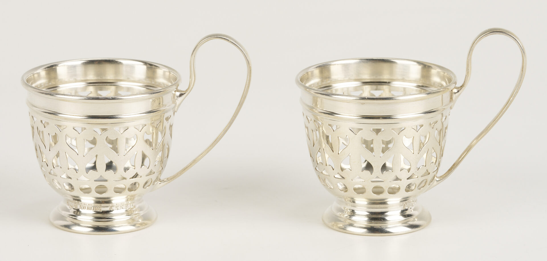 Lot 1302: 6 Gorham Sterling Demitasse Cups & Saucers