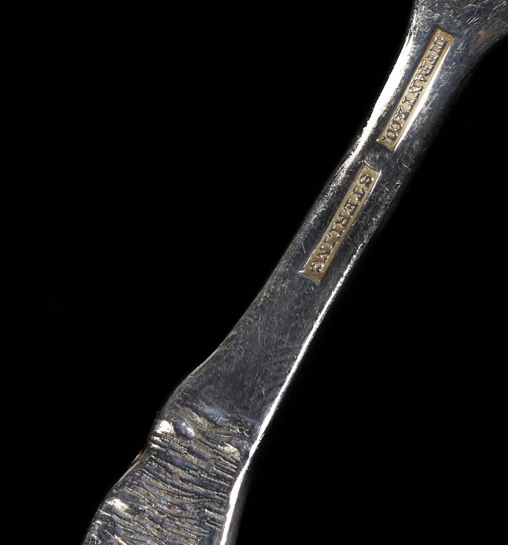 Lot 1303: Tiffany 3 Pc Sterling Children’s Flatware Set Plus 1 Baby Spoon