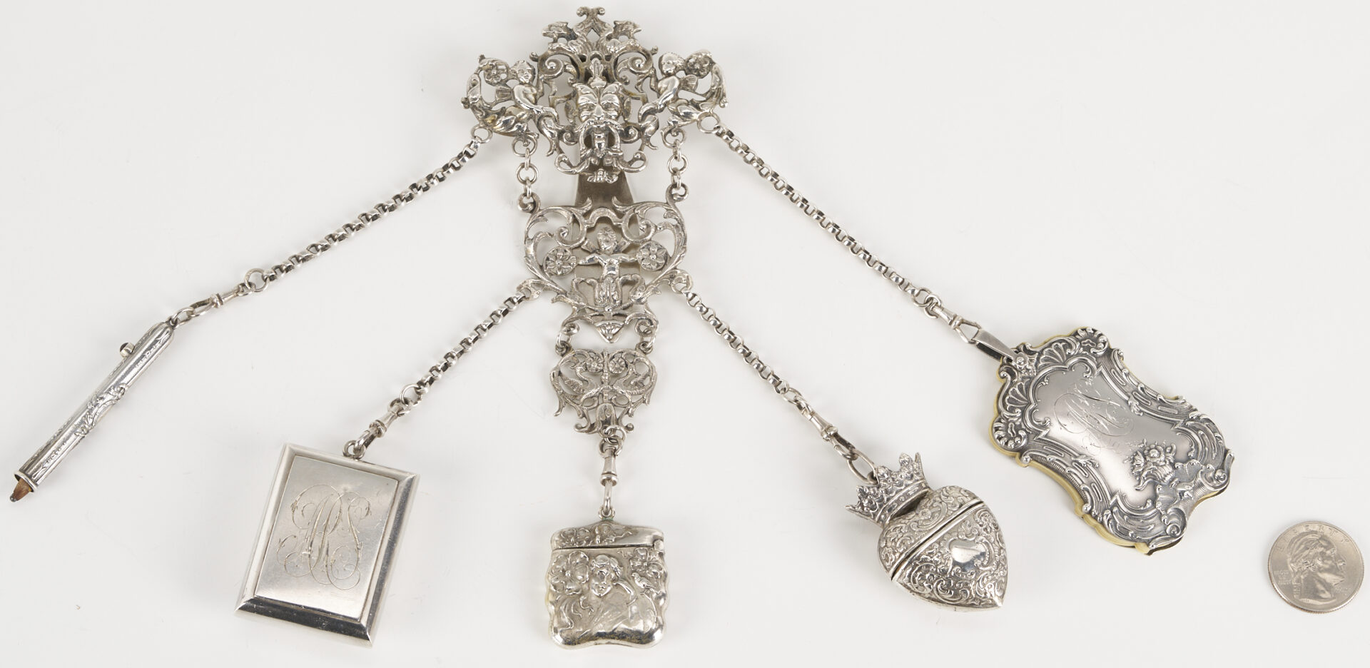 Lot 1305: Silver Chatelaine
