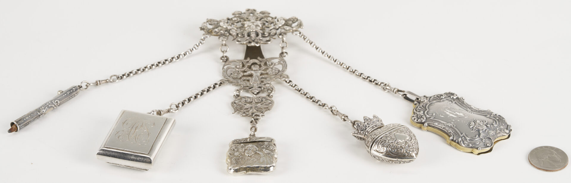 Lot 1305: Silver Chatelaine