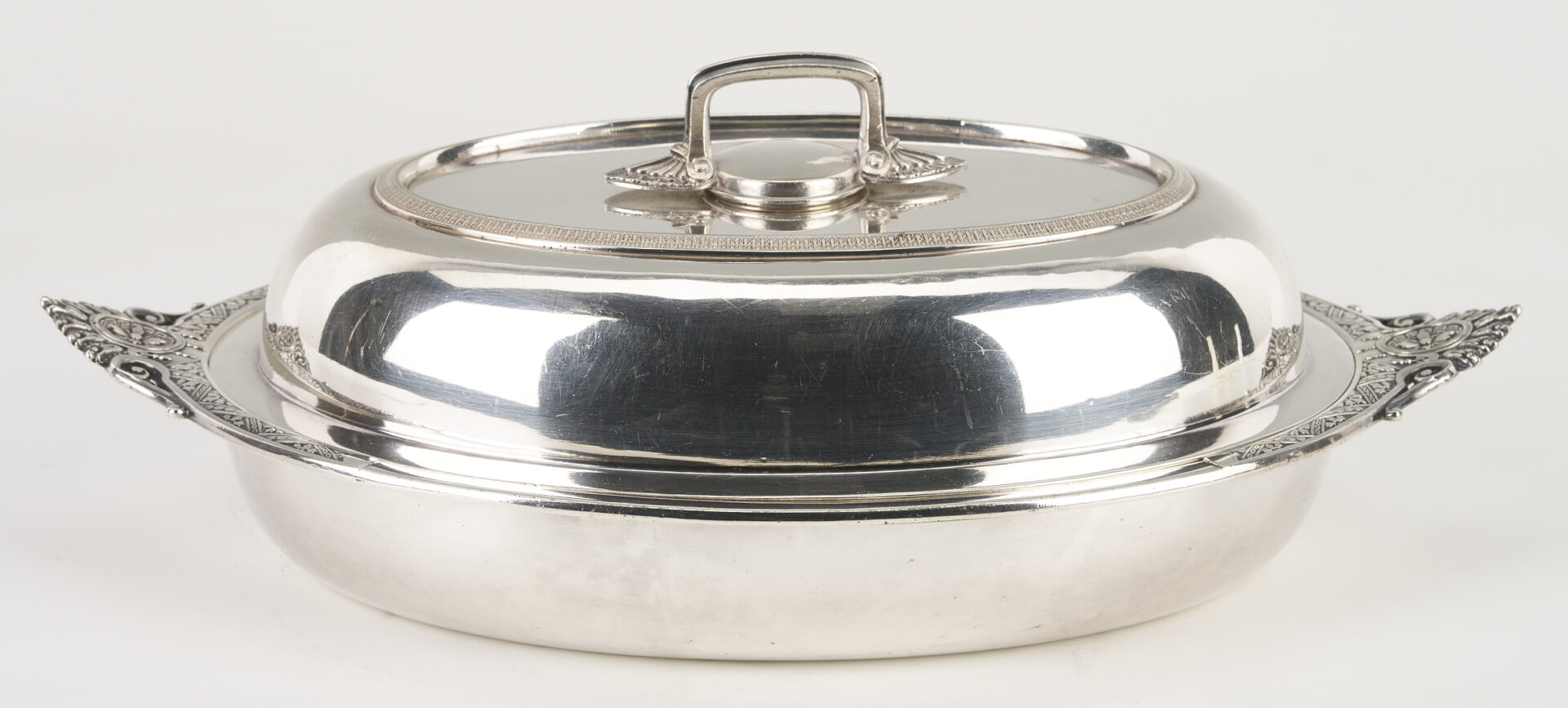 Lot 1309: 6 Silver items incl. Tiffany Silverplated Entree Dish