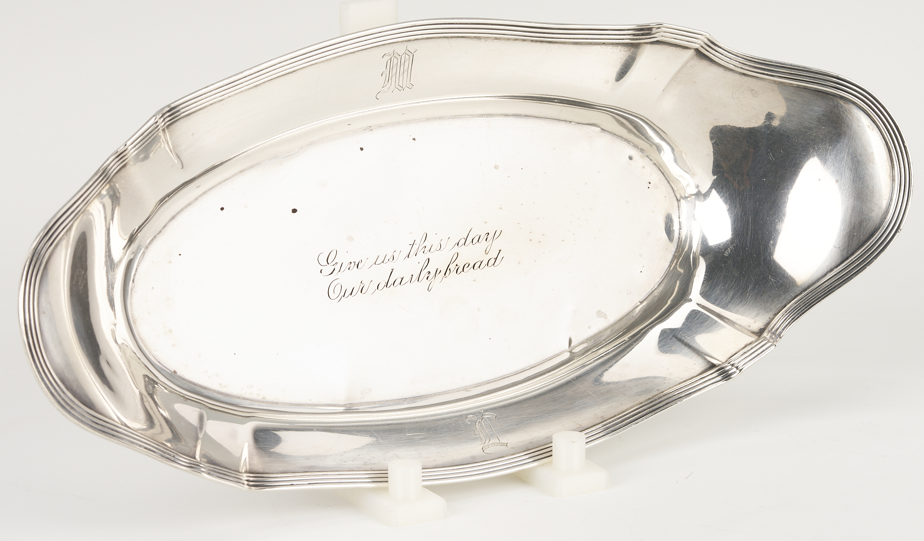 Lot 1309: 6 Silver items incl. Tiffany Silverplated Entree Dish