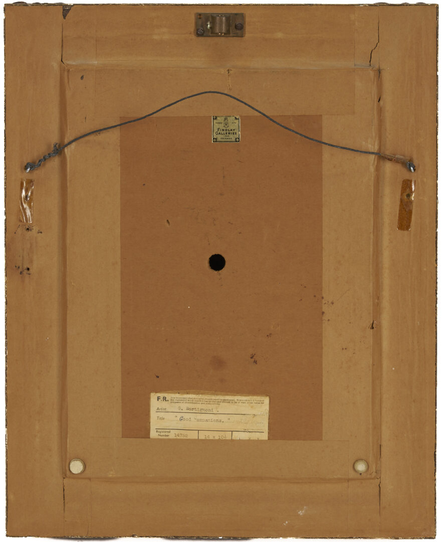 Lot 130: Giuseppe Bortignoni O/C Painting, Good Companions